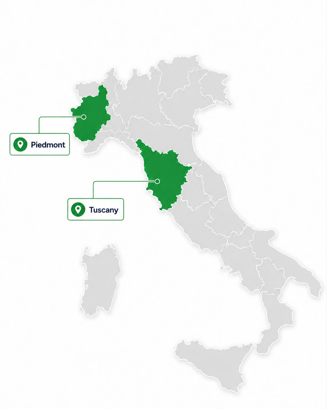 Active in Tuscany and Piedmont
